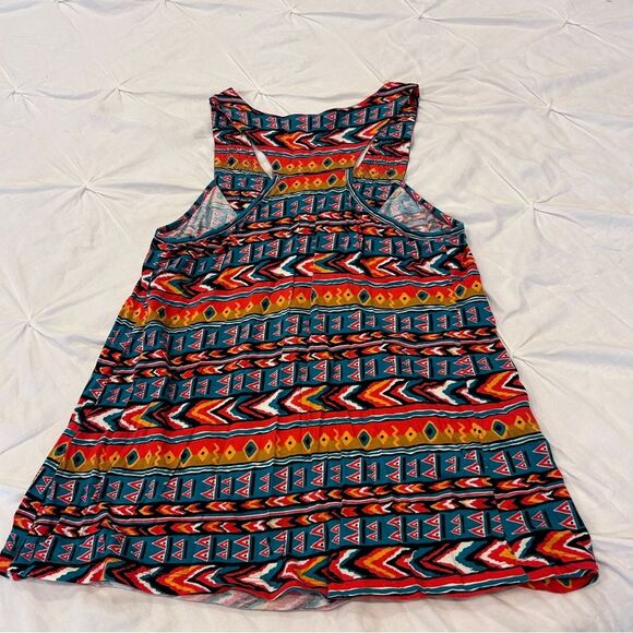 Chance or Fate Dry Goods Boho Beaded Tribal Design Sleeveless Tunic Top Large - Picture 8 of 11